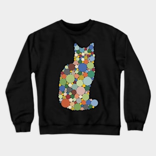 Cat Coloured Dots Crewneck Sweatshirt